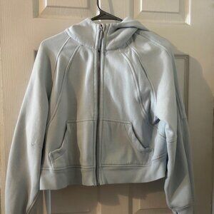 Lululemon light blue zip up hoodie